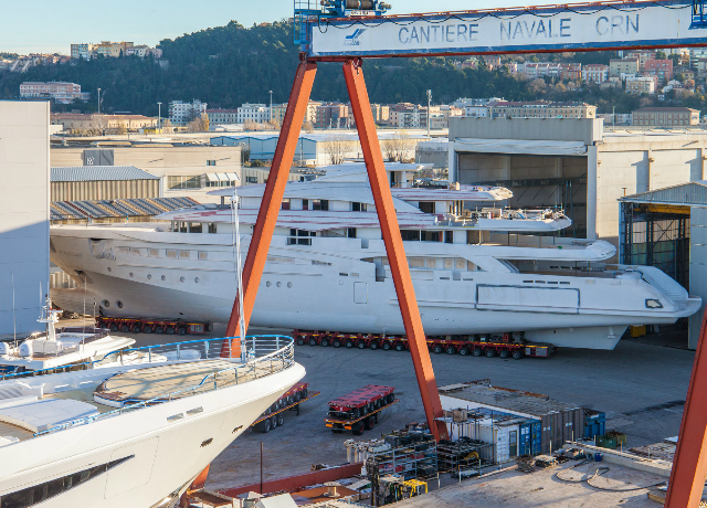 Spectacular megayacht relocation at CRN image